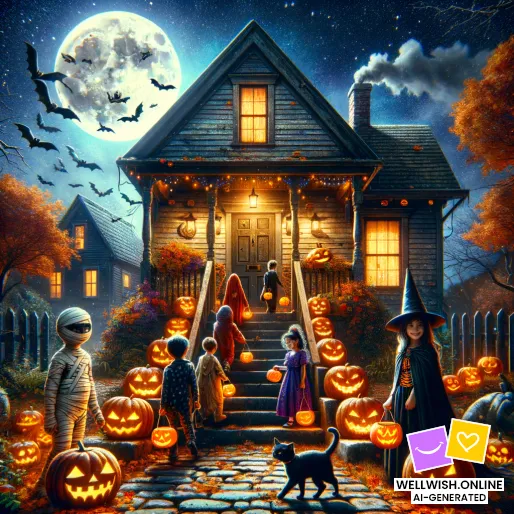 Зачаровуючий Геловін: Відчуйте Магію та Таємничість Цього Сезону Листівка Зачаровуючий Геловін: Відчуйте Магію та Таємничість Цього Сезону