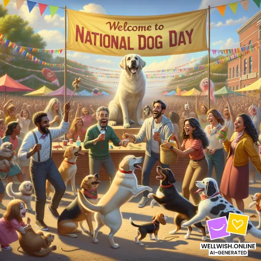 Celebrate National Dog Day: Joy, Loyalty, and Wagging Tails Greeting Card Celebrate National Dog Day: Joy, Loyalty, and Wagging Tails