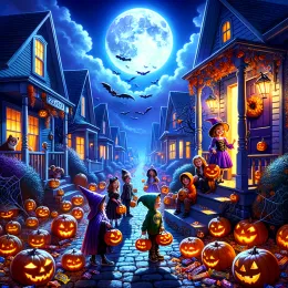 Greeting Card Enchanting Halloween Night: Magic, Memories, and Adventure