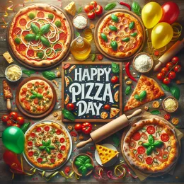 Greeting Card Celebrate National Pizza Day: Fun, Flavor, and Fantastic Friends