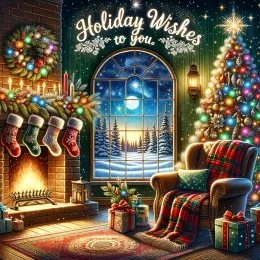 Greeting Card Celebrate the Holiday Season with Warmth and Joy