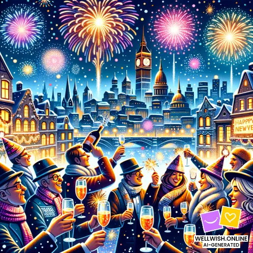 Celebra Nuevos Comienzos: Abraza la Alegría y la Amistad Tarjeta postal Celebra Nuevos Comienzos: Abraza la Alegría y la Amistad