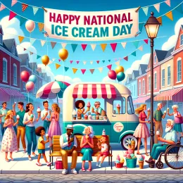 Greeting Card Celebrate National Ice Cream Day with Sweet Joy and Laughter
