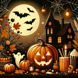Greeting Card Enchanting Halloween: Embrace the Magic and Mystery of Autumn