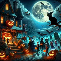 Чарівні Хелловінські Насолоди: Відчуйте Магію Осені Листівка Чарівні Хелловінські Насолоди: Відчуйте Магію Осені