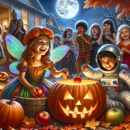 Greeting Card Enchanting Halloween: Magical Nights and Childhood Dreams
