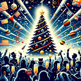 Greeting Card New Year: Bright Dreams and Inspiration for the Future