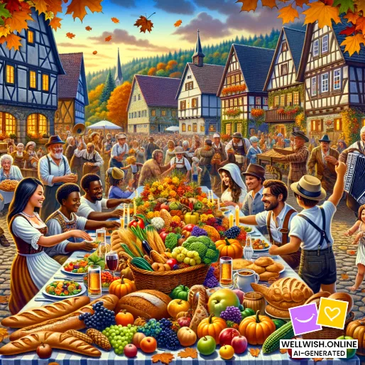 Abraza la Abundancia del Otoño: Celebra las Alegrías del Erntedankfest Tarjeta postal Abraza la Abundancia del Otoño: Celebra las Alegrías del Erntedankfest