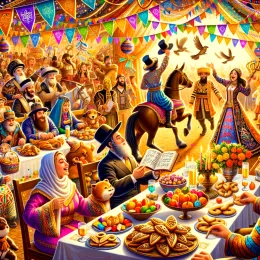 Greeting Card Celebrate Purim: Courage, Unity, and Joyful Traditions