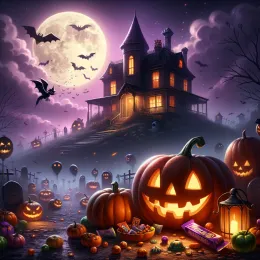 Greeting Card Magical Halloween: Laughter, Wonder, and Enchantment Await