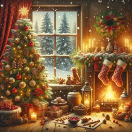 Greeting Card Cozy and Bright Christmas: Daily Inspiration and Warmth