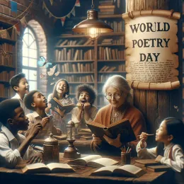 Greeting Card Celebrate World Poetry Day: Find Beauty and Inspiration