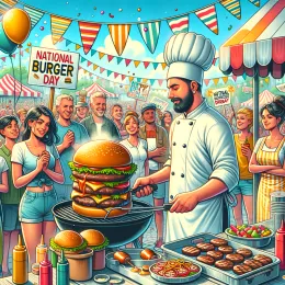 Greeting Card Celebrate National Burger Day with Flavor and Togetherness