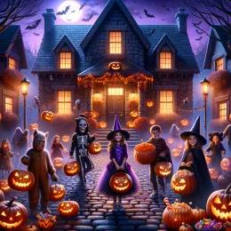 Abraza la Magia del Otoño: Encuentra Alegría y Valentía Este Halloween Greeting Card Abraza la Magia del Otoño: Encuentra Alegría y Valentía Este Halloween