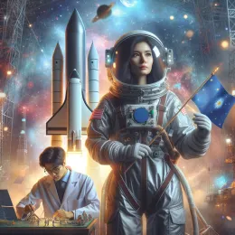 Greeting Card Celebrate Space Workers: Turning Stardust into Reality