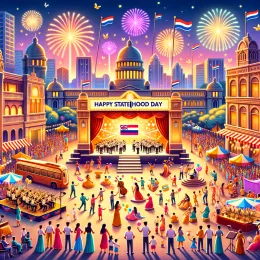 Greeting Card Celebrate Statehood Day: Unity, Courage, and Growth