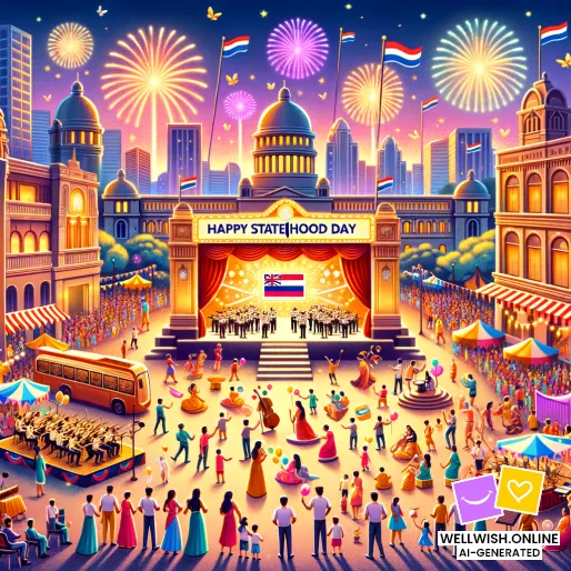 Greeting Card Celebrate Statehood Day: Unity, Courage, and Growth