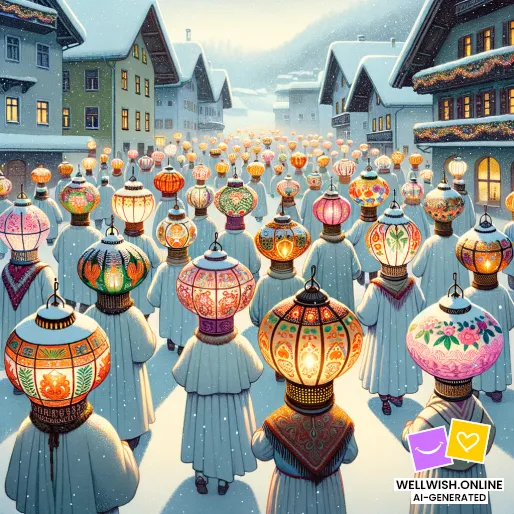“Embrace Joy and Wonder at Glöcklerlauf Night Festivity” Greeting Card “Embrace Joy and Wonder at Glöcklerlauf Night Festivity”