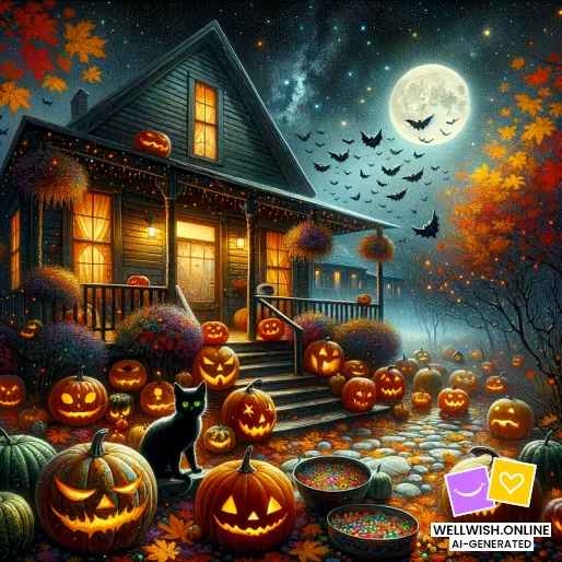 Enchanting Halloween: Embrace Magic & Warmth This Season Greeting Card Enchanting Halloween: Embrace Magic & Warmth This Season
