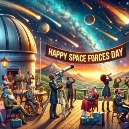 Greeting Card Celebrate Space Forces Day: Embrace the Universe’s Wonders