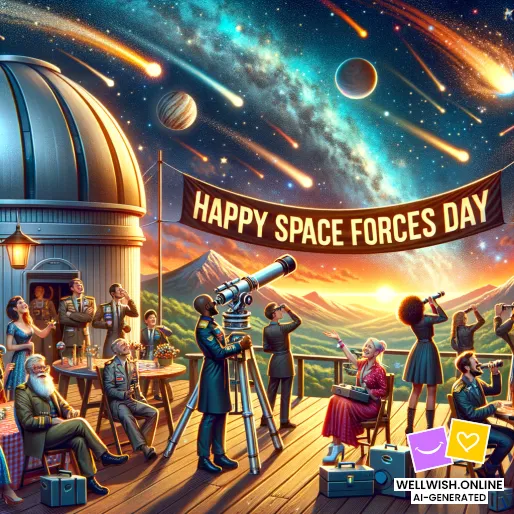 Celebrate Space Forces Day: Embrace the Universe’s Wonders Greeting Card Celebrate Space Forces Day: Embrace the Universe’s Wonders