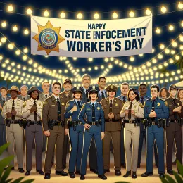 Greeting Card Celebrating State Enforcement Workers: Integrity and Impact
