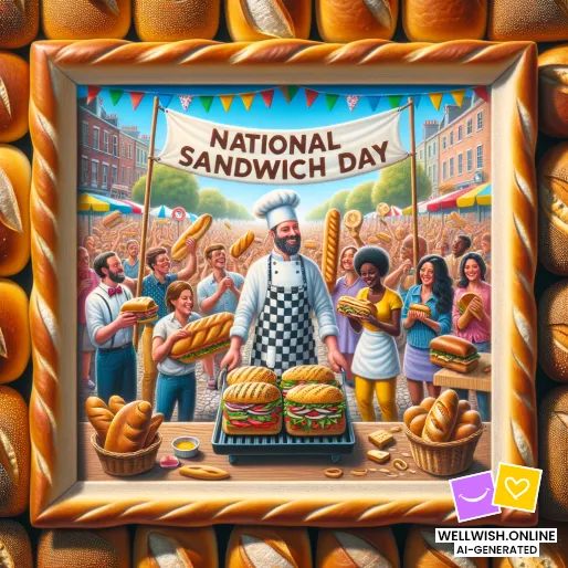 Celebrate National Sandwich Day: Savor Joy and Flavor Today Greeting Card Celebrate National Sandwich Day: Savor Joy and Flavor Today