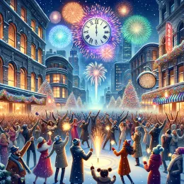 Оновлення Нового Року: Прийміть Пригоди та Радісні Заняття Листівка Оновлення Нового Року: Прийміть Пригоди та Радісні Заняття