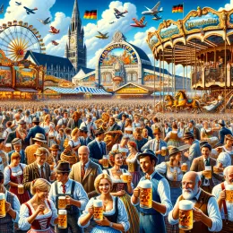 Celebra la Unión en Cannstatter Volksfest 2023 Greeting Card Celebra la Unión en Cannstatter Volksfest 2023