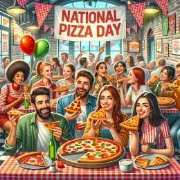 Greeting Card Celebrate National Pizza Day: Savor Every Slice Together