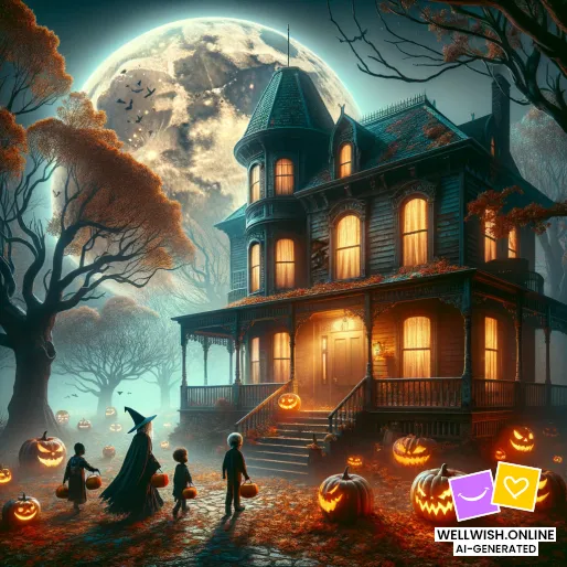Enchanting Halloween Wishes: Embrace Magic and Friendship Greeting Card Enchanting Halloween Wishes: Embrace Magic and Friendship