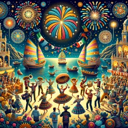 Greeting Card Celebrate Life at the San Pedro Festival: Joy, Dreams & Connections