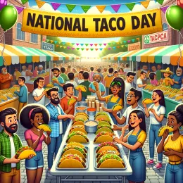 Greeting Card Celebrate National Taco Day with Flavor and Joy