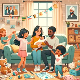 Greeting Card Celebrate Adoption Day: Cherish Love and Family Connections