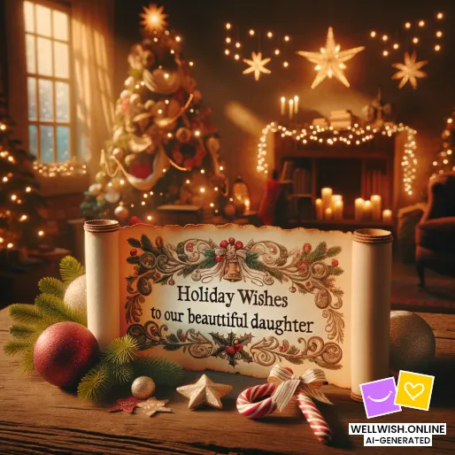 “Daughter’s Season of Joy: Embrace Love and Laughter” Greeting Card “Daughter’s Season of Joy: Embrace Love and Laughter”