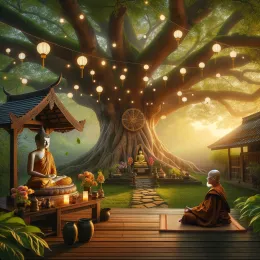 Greeting Card Bodhi Day Reflection: Embrace Wisdom and Inner Peace