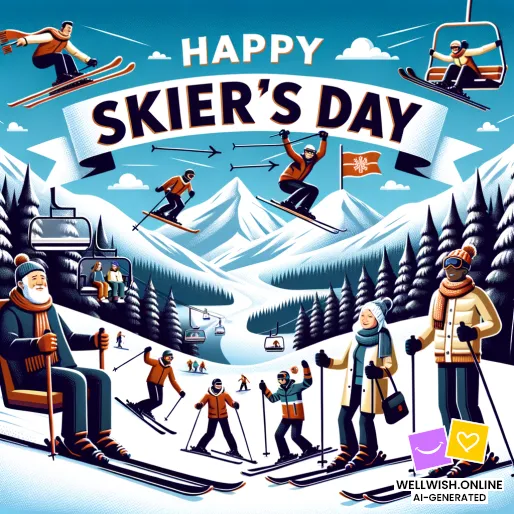 Greeting Card Experience the Joy of Skier’s Day on Pristine Snow