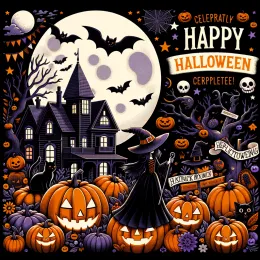 Greeting Card Magical Halloween: A Celebration of Light, Laughter, and Autumn Inspiration