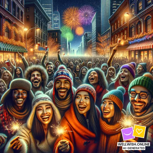 Переддень Нового року: Вдячність, Радість і Нові Пригоди Чекають Листівка Переддень Нового року: Вдячність, Радість і Нові Пригоди Чекають