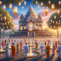Greeting Card Vesak Blessings: Peace, Enlightenment, and Joy Awaits