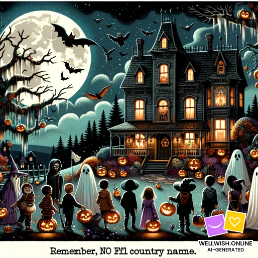 Enchanting Halloween Wishes: Magic, Laughter & Autumn Charm Greeting Card Enchanting Halloween Wishes: Magic, Laughter & Autumn Charm