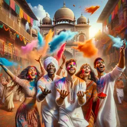 Greeting Card Celebrate Holi: Joy, Love, and Colorful Memories Await