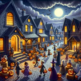 Greeting Card Enchanting Halloween: Joy, Mystery, and Autumn Magic
