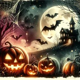 Greeting Card Enchanting Halloween: A Celebration of Magic, Joy, and Autumn Wonders