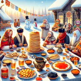 Открытка Отмечаем Масленицу: Радость, Блины и Весеннее Обновление