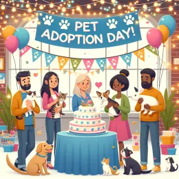 Greeting Card Celebrate Pet Adoption: Find Joy and Companionship Today