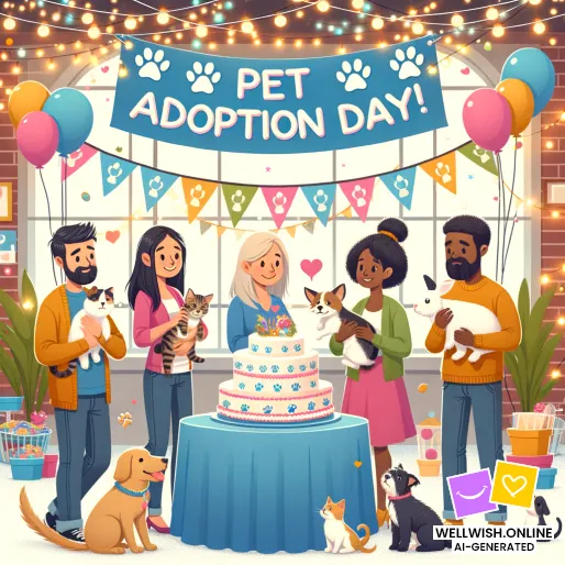 Celebrate Pet Adoption: Find Joy and Companionship Today Greeting Card Celebrate Pet Adoption: Find Joy and Companionship Today