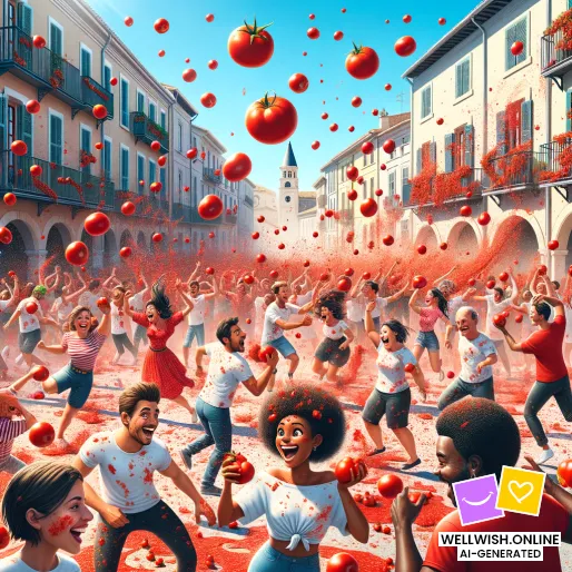 Celebrate La Tomatina: Embrace Joy, Color, and Laughter Greeting Card Celebrate La Tomatina: Embrace Joy, Color, and Laughter