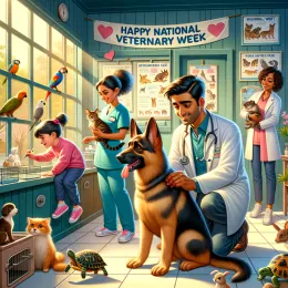 Greeting Card Celebrate National Veterinary Week: Honoring Our Animal Heroes