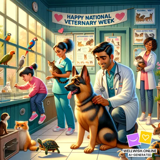 Celebrate National Veterinary Week: Honoring Our Animal Heroes Greeting Card Celebrate National Veterinary Week: Honoring Our Animal Heroes